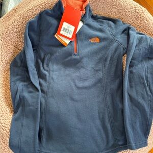 The North Face Navy Fleece with Orange Accents Women’s size XS